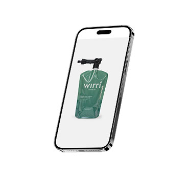 A cellphone showing representing how to order online Wirri's Lawn Care Products