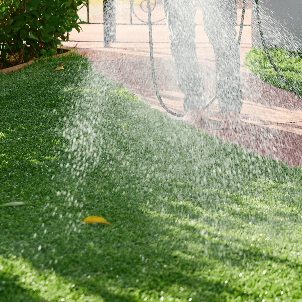 Australian Lawn Care - Carefully watering lawn